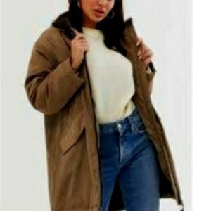 Fleet Street‎ Limited Women’s Parka Outdoor Jacket  Tan Lined Detachable Hood 2X